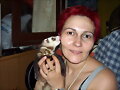 Yo con mi huron Chico