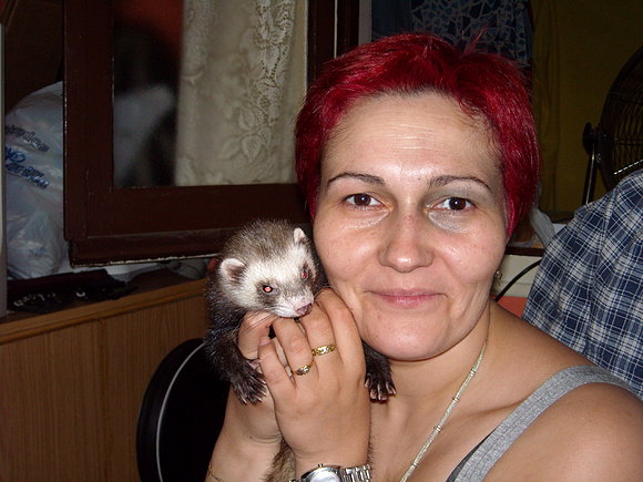 Yo con mi huron Chico 1