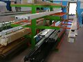 ESTANTERIA EXTRAIBLE PARA BARRAS DE ALUMINIO