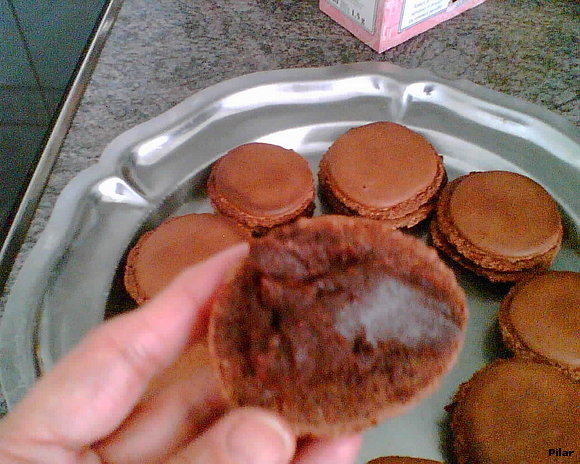 Macarron de chocolate