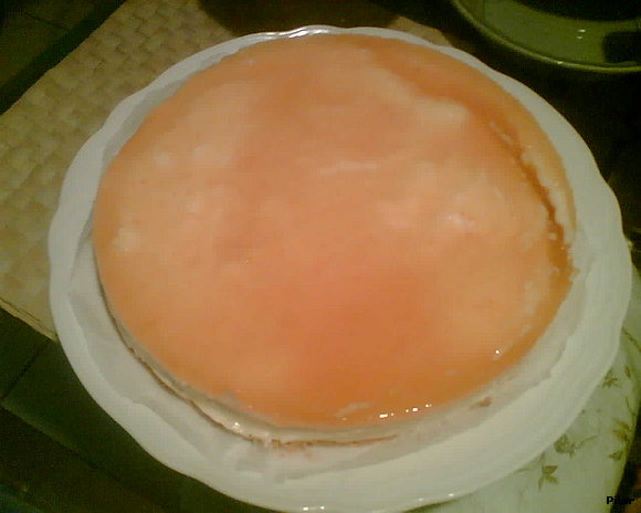 Tarta de queso, chocolate blanco y naranja