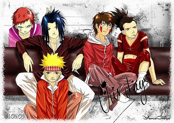 naruto and his friends!