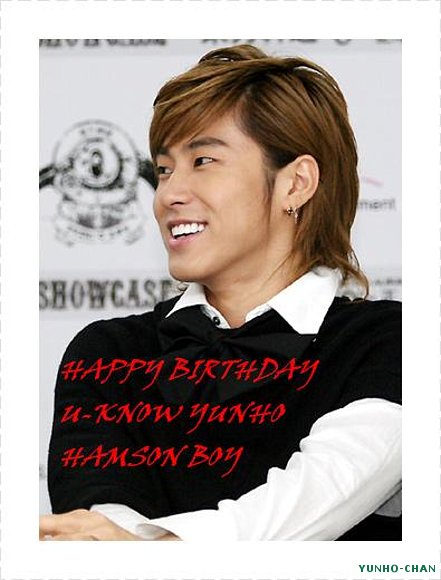HAPPY BIRTHDAY YUNHO U-KNOW