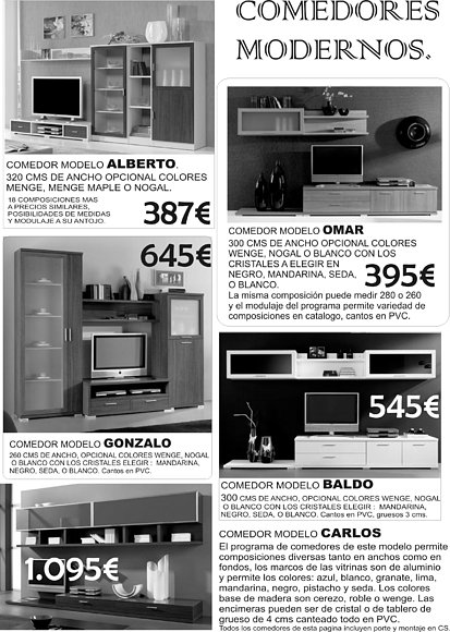 COMEDORES DE OFERTA
