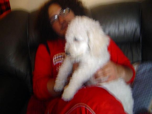 con mi perro santino