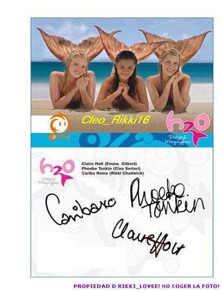Los autógrafos de las chicas de H2O!