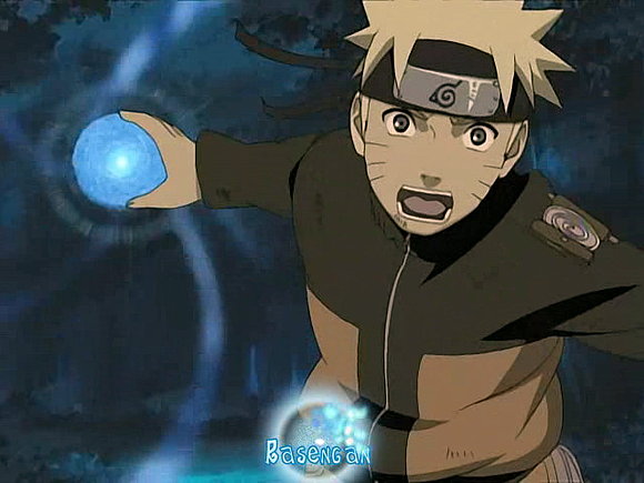 naruto haciendo el rasengan