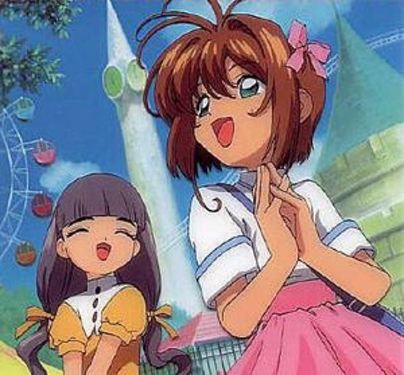 Sakura y Tomoyo en el parque de diverciones