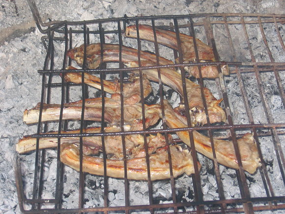 Costillicas a la brasa, foto de hace una hora