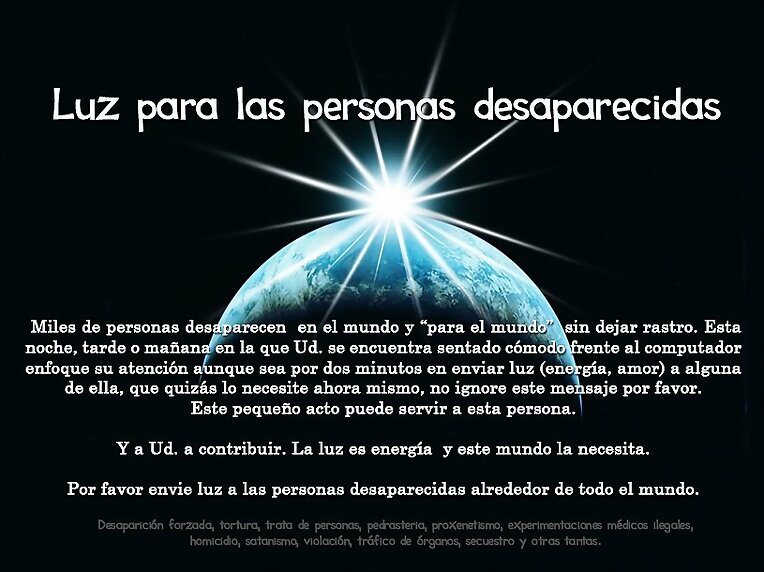 Luz para las personas desaparecidas