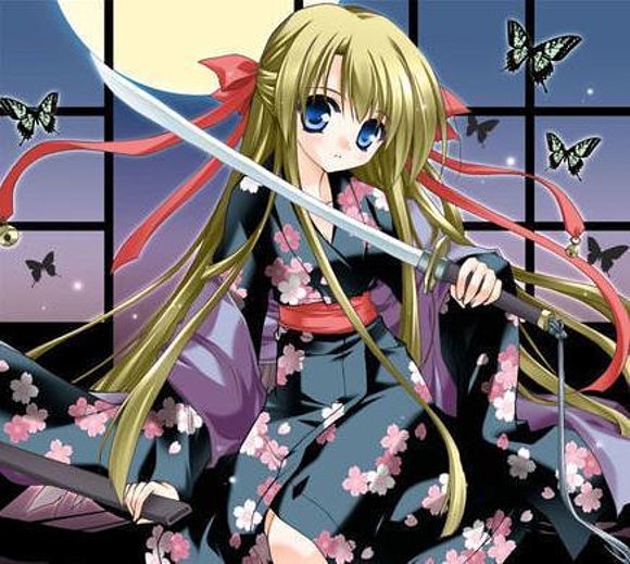 una ninja en kimono