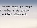 ... y un abrazo