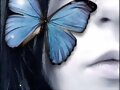 mariposa en su cara