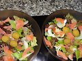 Ensalada variada con salmon ahumado