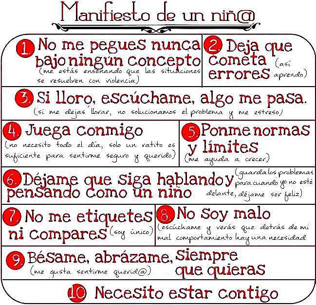 MANIFIESTO DE UN NIÑ@