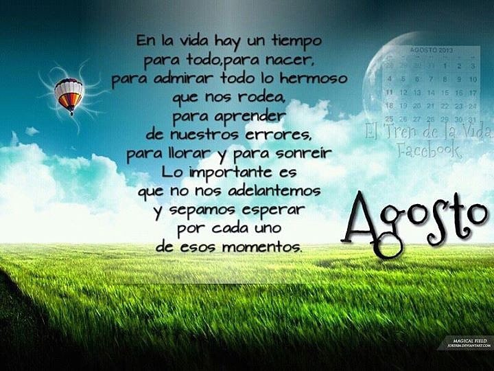 BIENVENIDO AGOSTO