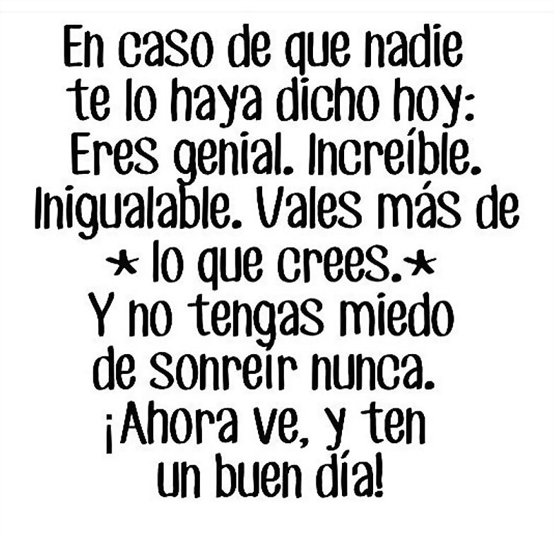 BUENOS DIAS. FELIZ VIERNES
