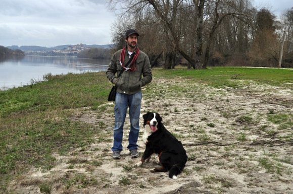 Jana y papi de paseo.