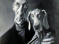 Hombre con su perro.