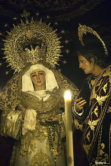 Virgen de las Agustias vestida para su salida 2010