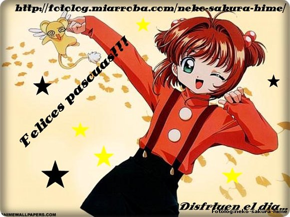 FElices pascuas se los desea sakura XD(yO)