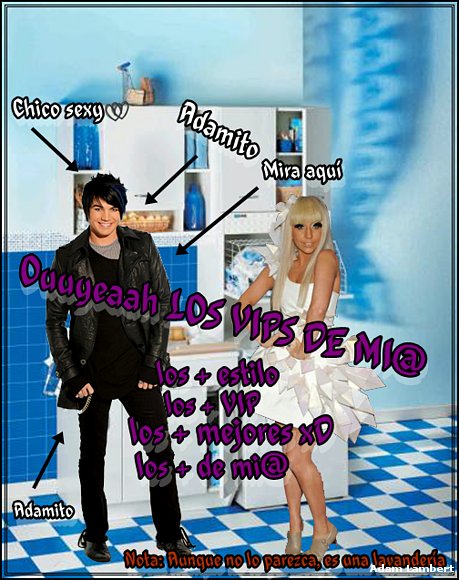 Lady Gaga y Adamito Lambert de mi @ XD