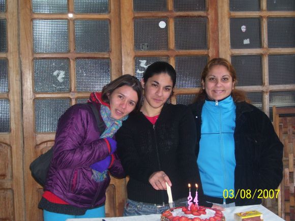con mi amigas en mi cumple