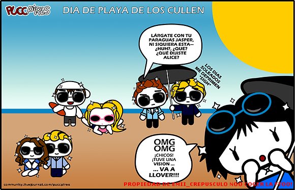 los cullen el la playa!