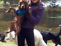 Simba tras su chapuz&oacute;n...!!!