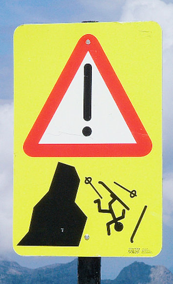 Skiing might be dangerous!