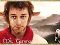 James McAvoy caracterizado como el Sr. Tumnus...