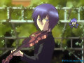 Ikuto tocando el violin y yoru