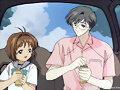 Sakura de vacaciones con su familia y Yukito