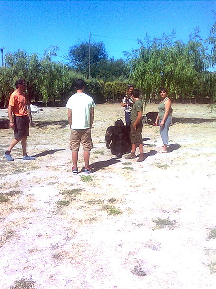 Quipu con su familia en casa de Nuria y Norbert!
