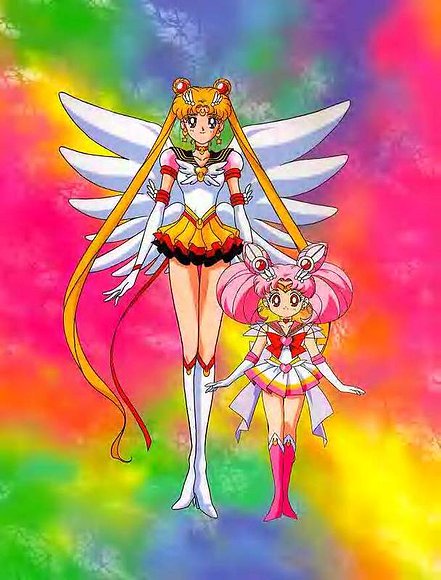 seilor saturn y seilor chibimon