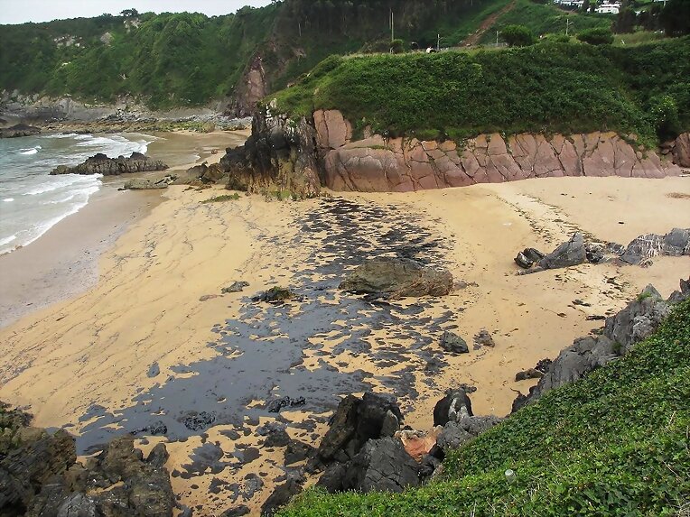 playas afectadas por el vertido de Aboño