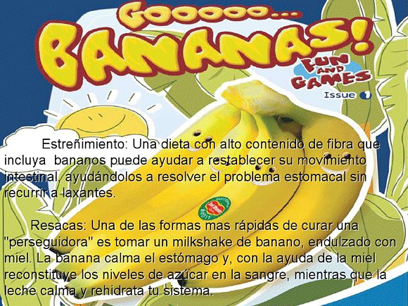 BANANA, PARA LA SALUD