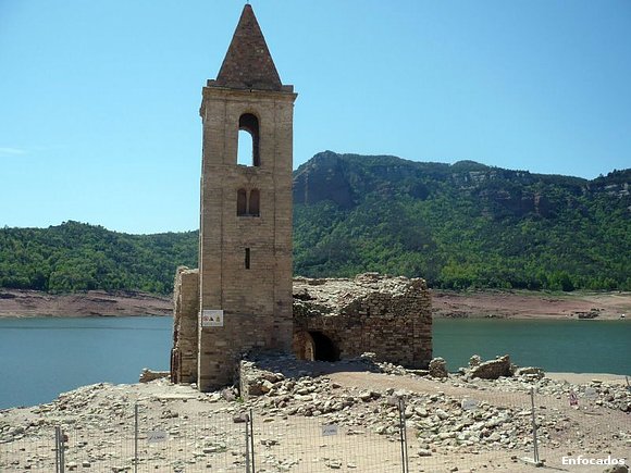 Campanario Sant Romà (Embalse de Sau)