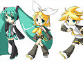 Miku,Rin y Len xD