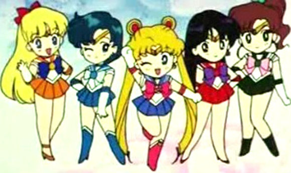 las sailors chibis en grupo