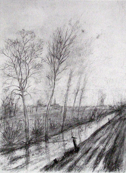 Acequia (1872-73), dibujo juvenil