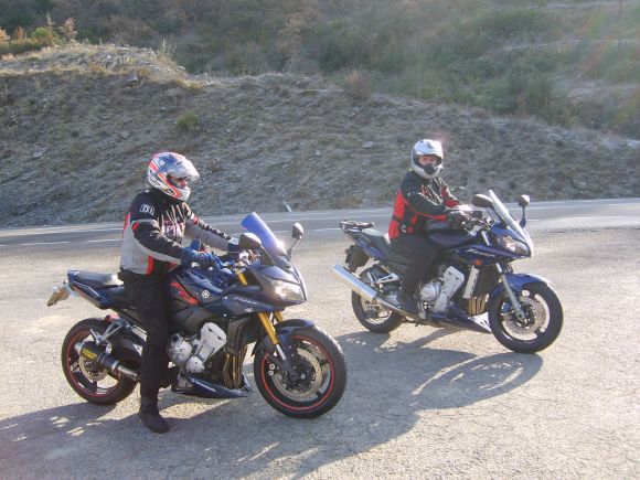 Rafa y yo con nuestras fazer (Rafa a la izquierda)