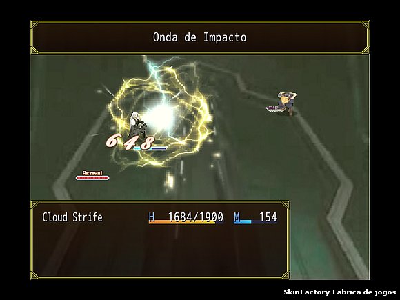Cloud ataca Sephiroth.