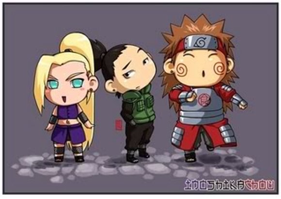 Ino, Shikamaru y Chouji