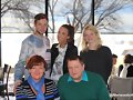 Cariba Heine con sus padres, su hermano y novia