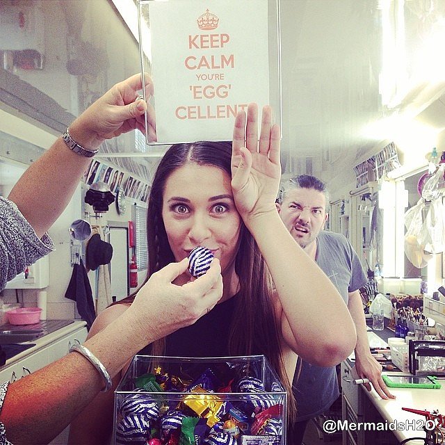 Gemma Forsyth en el set de Mako Mermaids