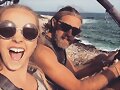 Cleo Massey con su novio Luke Dempsey