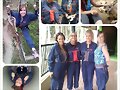 Amy Ruffle con su madre Annette y Allie Bertram