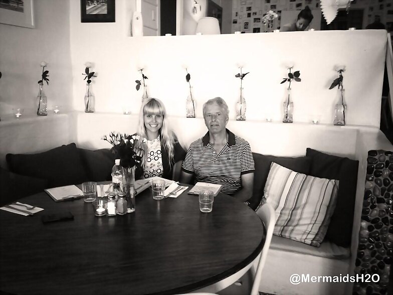 Amy Ruffle con su padre