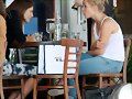 Phoebe Tonkin &amp; Claire Holt at Fred Segal Apr 2013